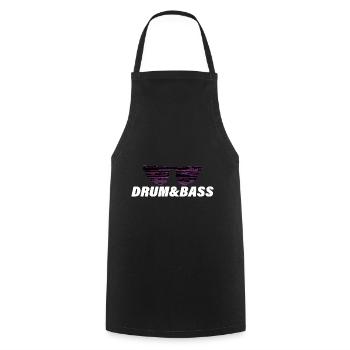 Musik Spruch Drum and Bass - Kochschürze - Schwarz - Vorne - AI Model Male 185 dark (185cm)