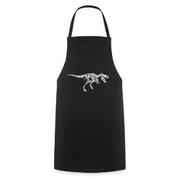 T-Rex squelette Tyrannosaurus Rex - Tablier de cuisine - noir - Devant - AI Model Male 185 dark (185cm)