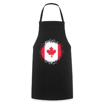 Canada Flag Maple Leaf Canadian Flag Canada - Cooking Apron - black - Front - AI Model Male 185 dark (185cm)