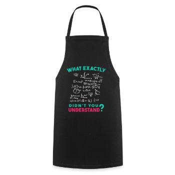 Physique Math Formule Blague - Tablier de cuisine - noir - Devant - AI Model Male 185 dark (185cm)
