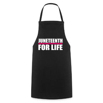 juneteenth - Cooking Apron - black - Front - AI Model Male 185 dark (185cm)