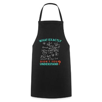 Physique Math Formule Blague - Tablier de cuisine - noir - Devant - AI Model Male 185 dark (185cm)