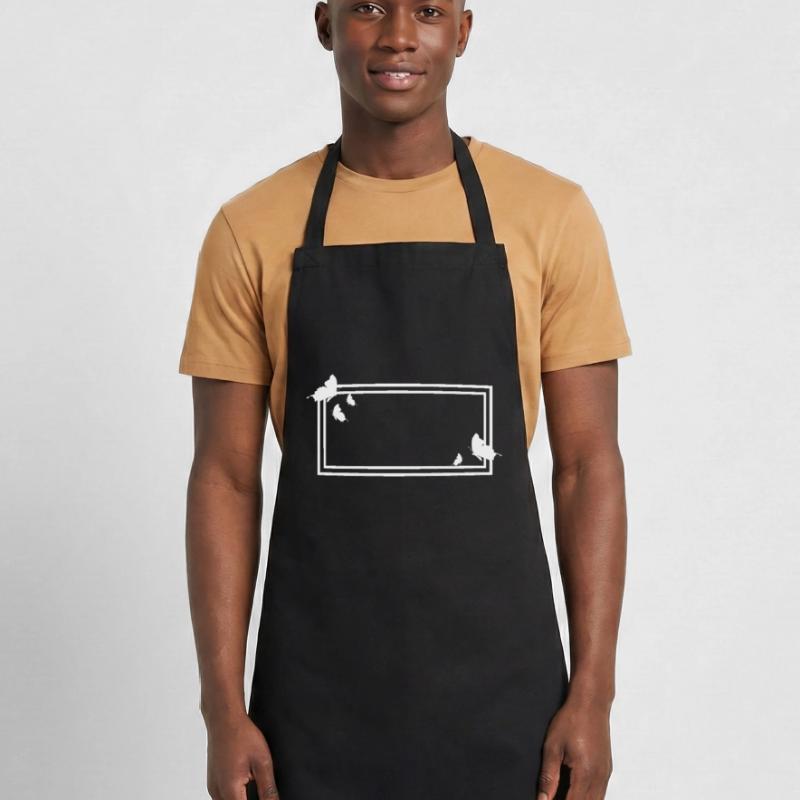 Rectangular frame with butterflies Cooking Apron