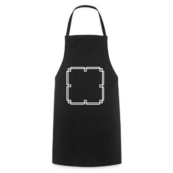 Oriental Frame Lines Line Decoration - Cooking Apron - black - Front - AI Model Male 185 dark (185cm)