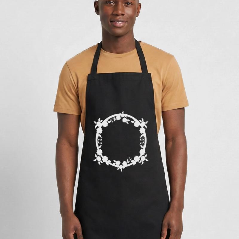 Ornaments Circular frame Basic text Cooking Apron