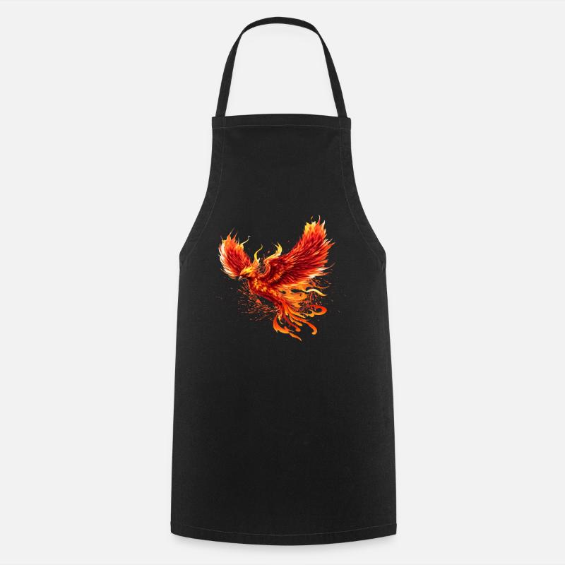 Phoenix Firebird maestoso potere Animale - Grembiule da cucina - nero