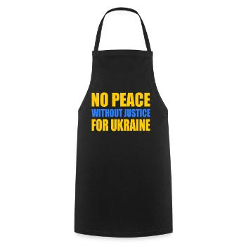No peace without justice for ukraine - Kochschürze - Schwarz - Vorne - AI Model Male 185 dark (185cm)
