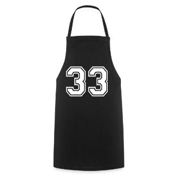 33 - Cooking Apron - black - Front - AI Model Male 185 dark (185cm)