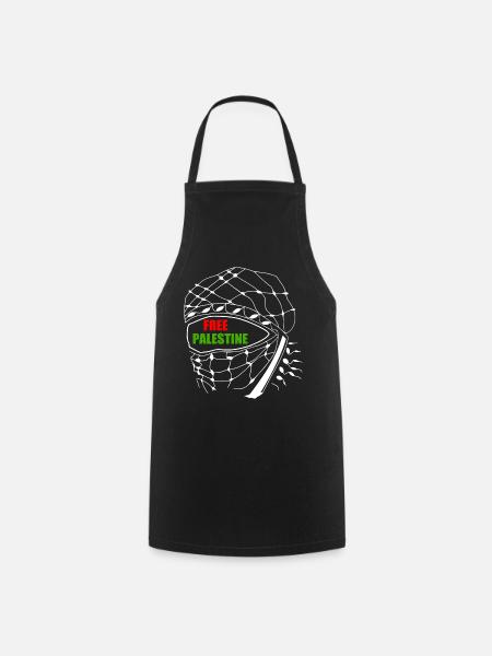 Free palestine - Cooking Apron - black