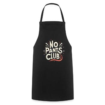 No Pants Club 4 - Cooking Apron - black - Front - AI Model Male 185 dark (185cm)