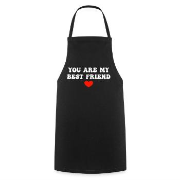 You are My Best Friend Freundschaft - Kochschürze - Schwarz - Vorne - AI Model Male 185 dark (185cm)