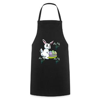 Easter Bunny Easter Nest Eggs Bunny Rabbit Child - Cooking Apron - black - Front - AI Model Male 185 dark (185cm)
