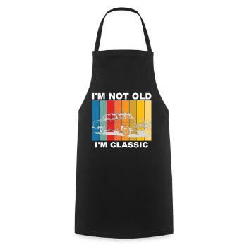 I'm Not Old I'm Classic Funny Car Quote Retro - Kochschürze - Schwarz - Vorne - AI Model Male 185 dark (185cm)
