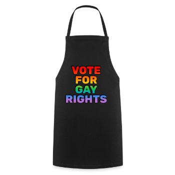 Vote for Gay Rights - Cooking Apron - black - Front - AI Model Male 185 dark (185cm)
