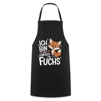 Fox, Foxes, Wild Animal, Forest Animal, Red Fox - Cooking Apron - black - Front - AI Model Male 185 dark (185cm)