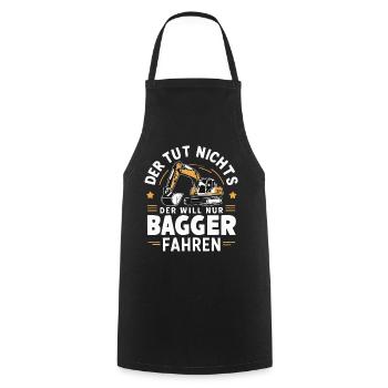 Excavator Driver Construction Worker Construction Site Construction Machine - Cooking Apron - black - Front - AI Model Male 185 dark (185cm)