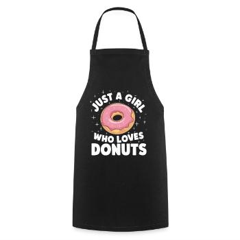 Donut Donuts Süßigkeiten Bagel - Kochschürze - Schwarz - Vorne - AI Model Male 185 dark (185cm)