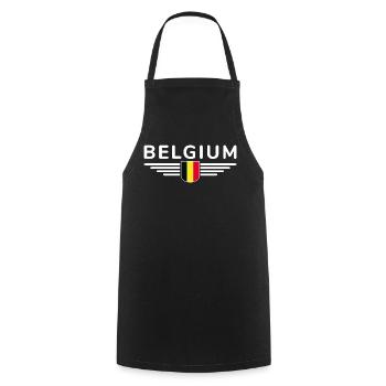 Ich liebe Belgien Design T-Shirt Outfit - Kochschürze - Schwarz - Vorne - AI Model Male 185 dark (185cm)