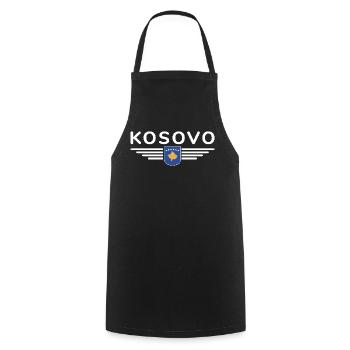 Kosovo Fan T-Shirt Design - Kochschürze - Schwarz - Vorne - AI Model Male 185 dark (185cm)