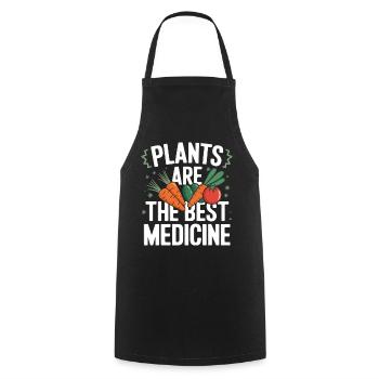 Vegetarian Vegan Veggie Vegetarian - Cooking Apron - black - Front - AI Model Male 185 dark (185cm)