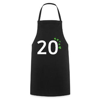 20 - Cooking Apron - black - Front - AI Model Male 185 dark (185cm)