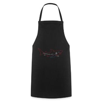 Shark Lovers Marine Biology Marine Animals Undergrowth - Cooking Apron - black - Front - AI Model Male 185 dark (185cm)