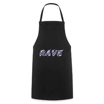 Techno Rave Festival Electro Music Raver - Cooking Apron - black - Front - AI Model Male 185 dark (185cm)