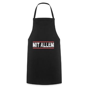 Mit Allem für einen Dönermann - Kochschürze - Schwarz - Vorne - AI Model Male 185 dark (185cm)