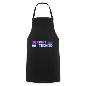 Detroit Techno Rave Festival Electro Raver - Cooking Apron - black - Front - AI Model Male 185 dark (185cm)