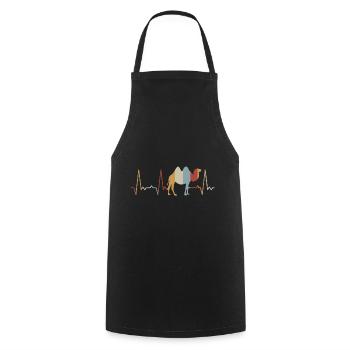 Heartbeat camel - Cooking Apron - black - Front - AI Model Male 185 dark (185cm)