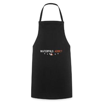Waterpolo Addict 1 - Cooking Apron - black - Front - AI Model Male 185 dark (185cm)