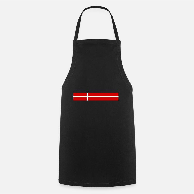 Drapeau du Danemark - Tablier de cuisine - noir