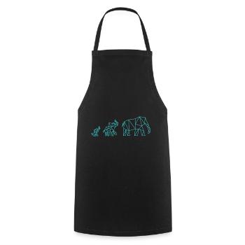 Famille Elephant Geometric - Tablier de cuisine - noir - Devant - AI Model Male 185 dark (185cm)