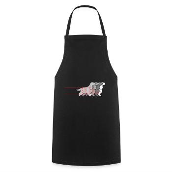 Cocker Spaniel Heartbeat Funny Dog Owners - Cooking Apron - black - Front - AI Model Male 185 dark (185cm)