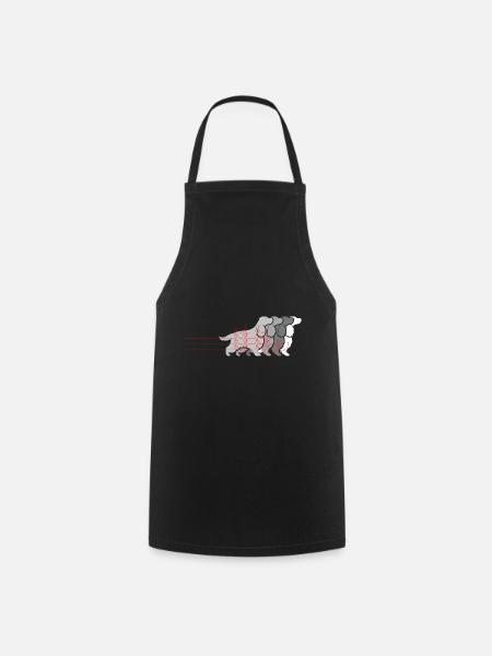 Cocker Spaniel Heartbeat Funny Dog Owners - Cooking Apron - black