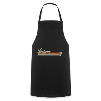 Vintage Since 1978 Cadeau pour le 43e anniversaire - Tablier de cuisine - noir - Devant - AI Model Male 185 dark (185cm)