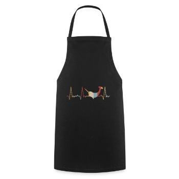 Narval battement de cœur - Tablier de cuisine - noir - Devant - AI Model Male 185 dark (185cm)