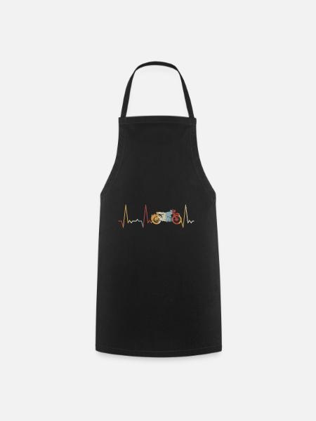 Moto Heartbeat - Tablier de cuisine - noir