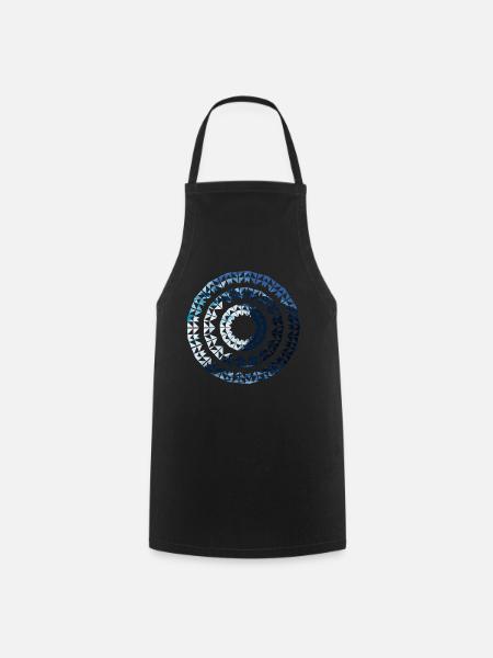 Mandala de mer - Tablier de cuisine - noir