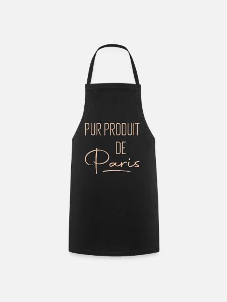 Paris Geschenkhemd Paris - Kochschürze - Schwarz