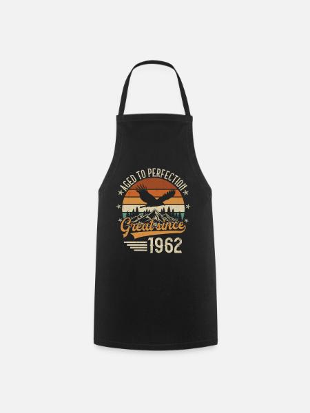 1962 Vintage Rétro Vintage Cadeau d’anniversaire - Tablier de cuisine - noir