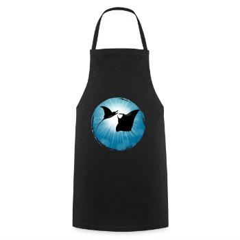 Manta Ray Ocean Plongée sous-marine sous-marine - Tablier de cuisine - noir - Devant - AI Model Male 185 dark (185cm)