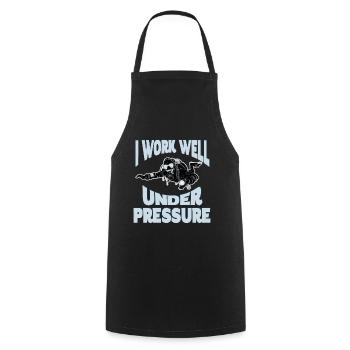 I Work Well Under Pressure - Funny Scuba Diving - Cooking Apron - black - Front - AI Model Male 185 dark (185cm)
