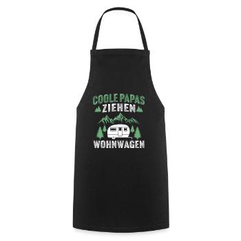 coole papas ziehen wohnwagen - Kochschürze - Schwarz - Vorne - AI Model Male 185 dark (185cm)
