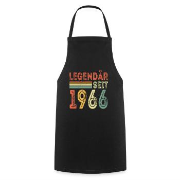 Legendär seit 1966 jahrgang 1966 - Kochschürze - Schwarz - Vorne - AI Model Male 185 dark (185cm)