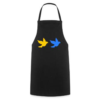 Ukraine - Cooking Apron - black - Front - AI Model Male 185 dark (185cm)