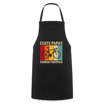 Fahrrad papa echte papas fahren fahrrad - Kochschürze - Schwarz - Vorne - AI Model Male 185 dark (185cm)