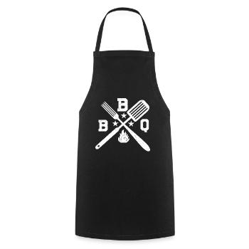 BBQ grill barbecue - Cooking Apron - black - Front - AI Model Male 185 dark (185cm)