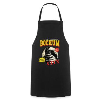 Bochum Deutschland Stadt Skyline Vintage Retro - Kochschürze - Schwarz - Vorne - AI Model Male 185 dark (185cm)