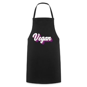 Vegan - Kochschürze - Schwarz - Vorne - AI Model Male 185 dark (185cm)